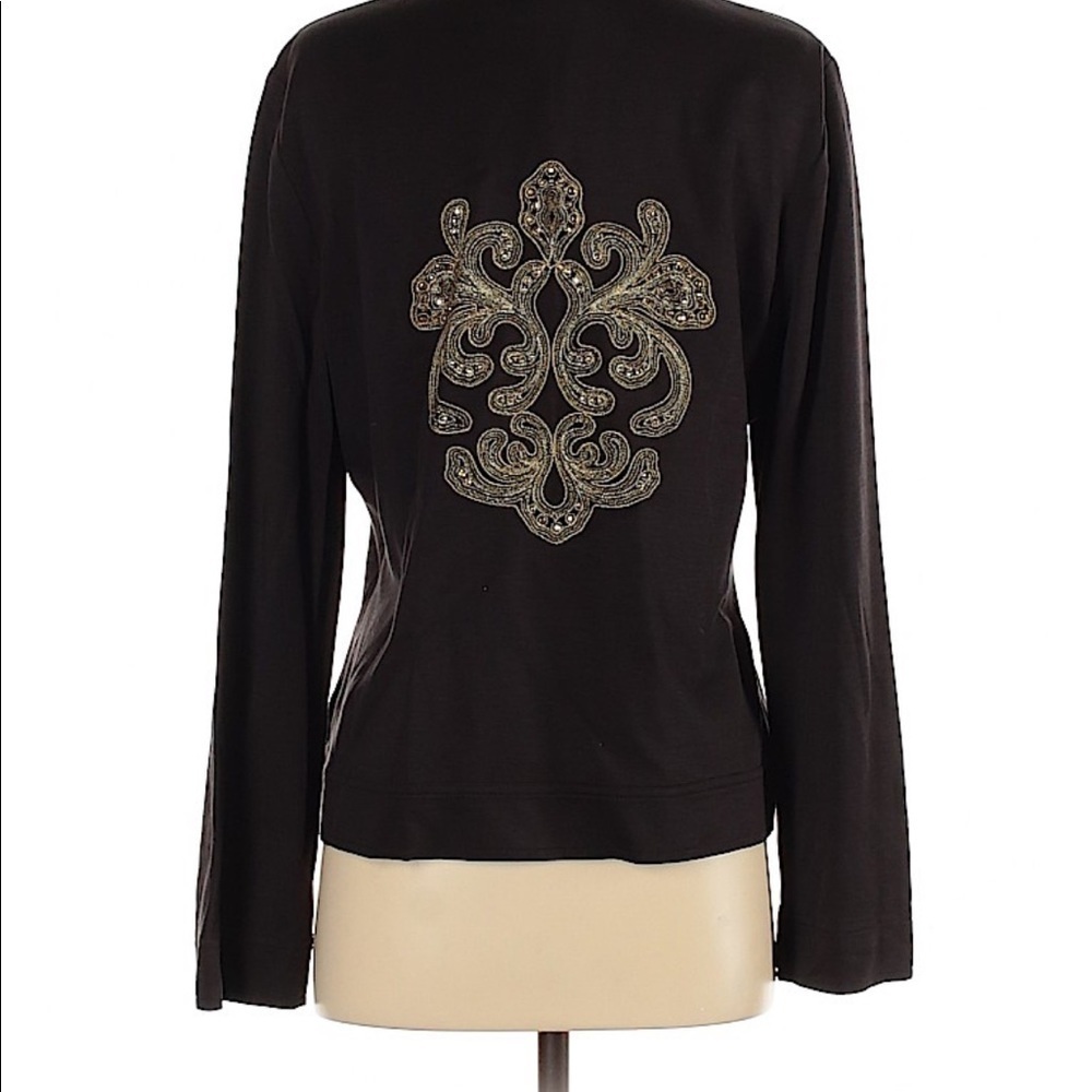 St. John Spa Zip Front Silk Lined Track Jacket